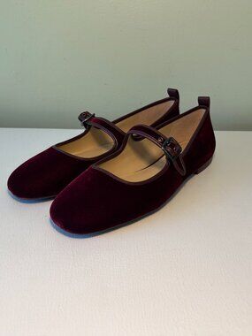 Coach Women's C Rivet Velvet Mary Janes